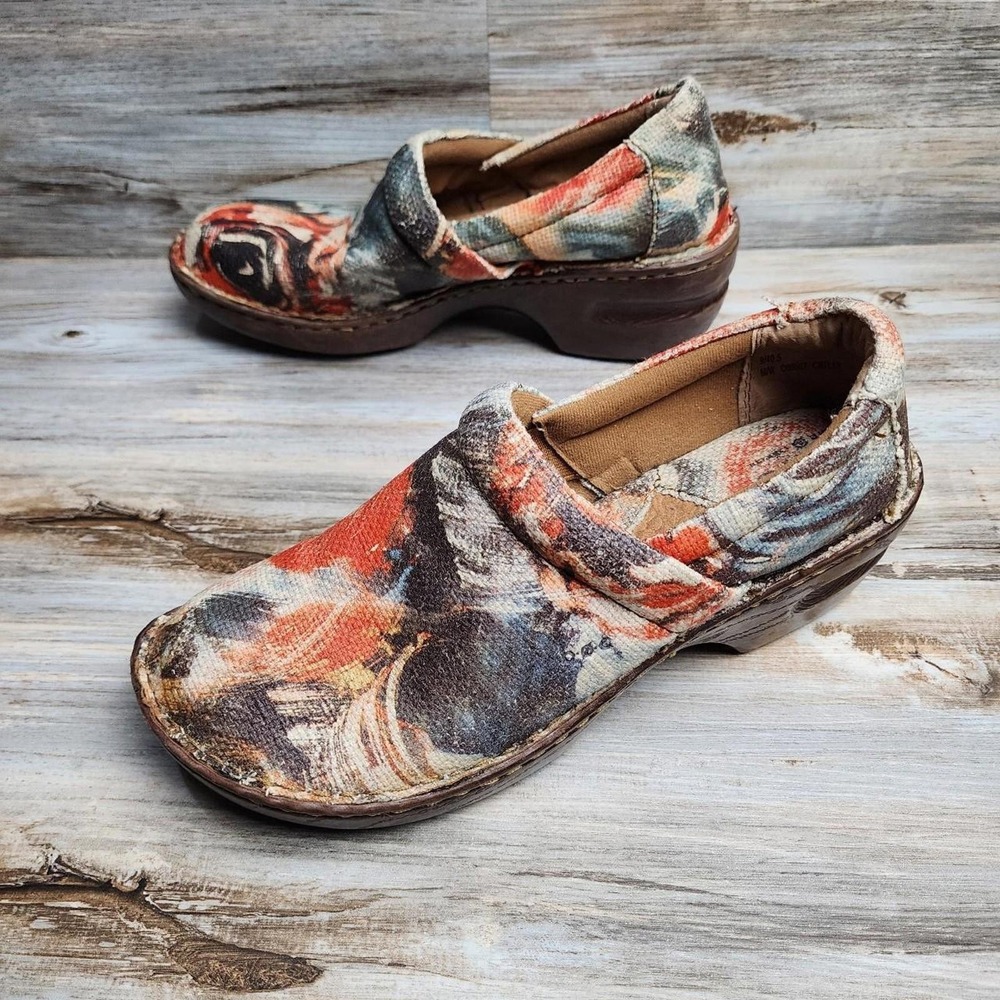 b.o.c. Born Concept Womens Floral Tapestry Clogs Slip On Shoe C00067 Size 9/40.5